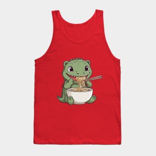 Crocodile Eat Ramen Tank Top